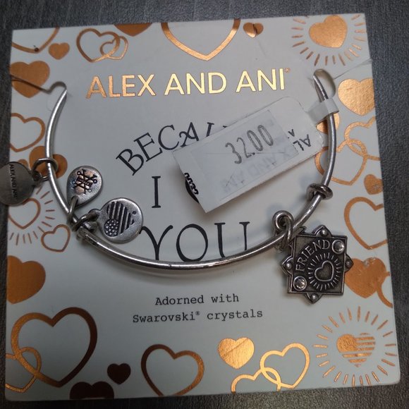Silver Alex and Ani Friend bracelet - Picture 4 of 8